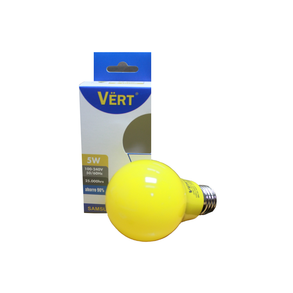 BOMBI BULBO LED VERT AMARILLO 5W