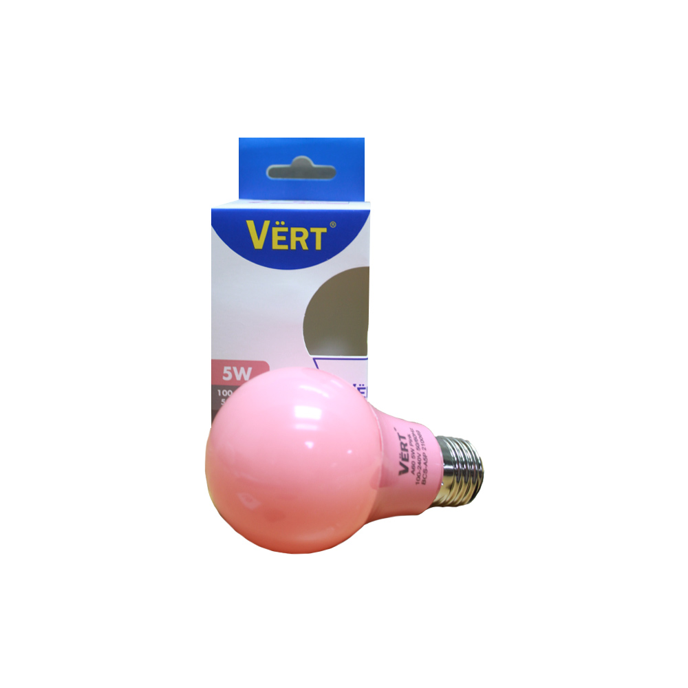 BOMBI BULBO LED VERT ROSADO 5W