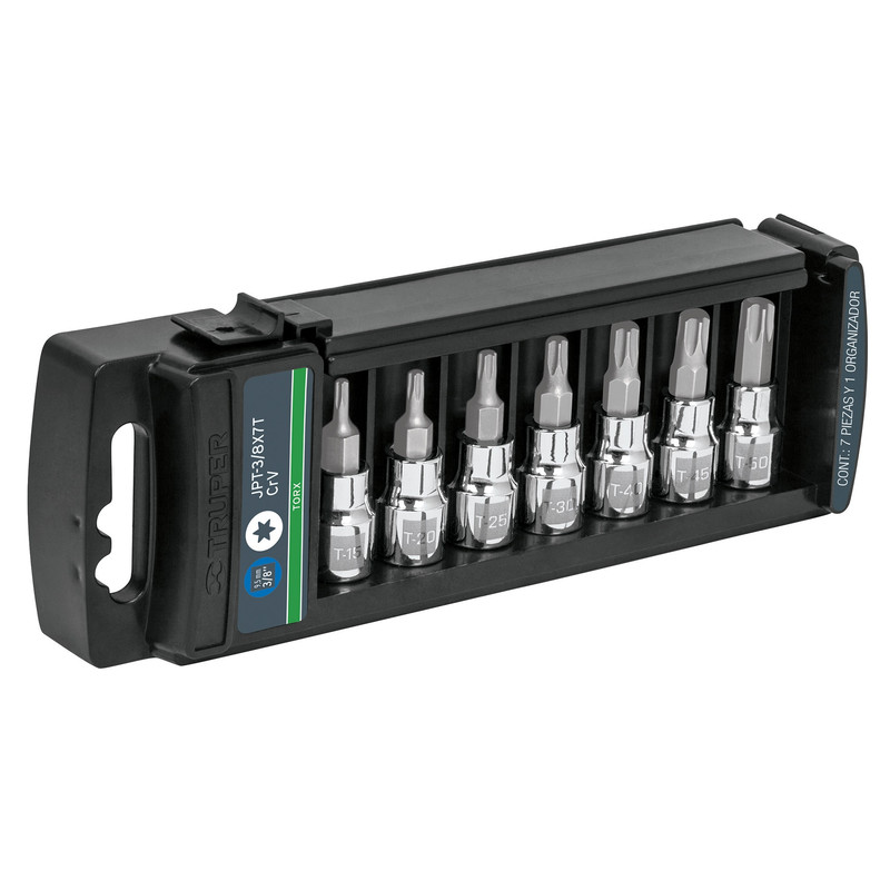 DADOS TORX PUNTA TRUPER 3/8" (7 PZAS):