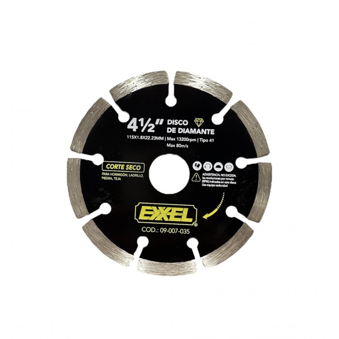 DISCO DIAM 4.5" SEGMENTADO EXXEL