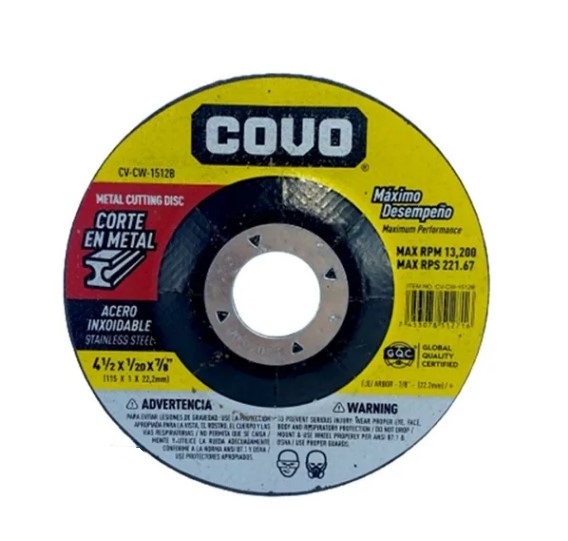 DISCO MET 4.5" EXT/PLANO COVO: