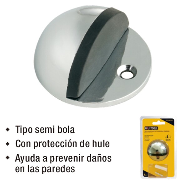TOPE PUERTA SEMI BOLA CROMADO