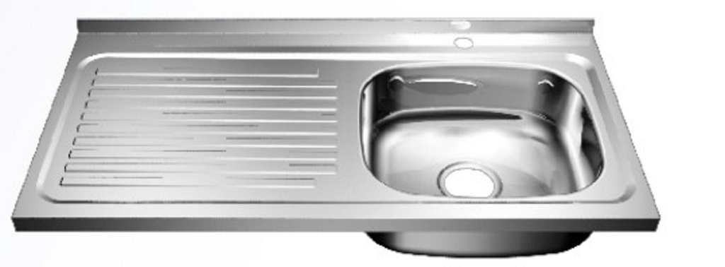 FREGAD A/INOX 100x50 PONC/DER 1 HUEC: