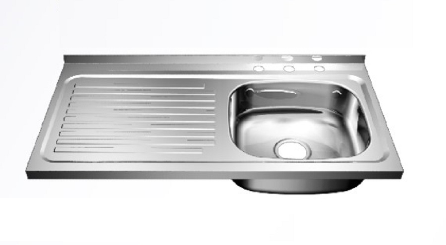 FREGAD A/INOX 100x50 PONC/DER 3 HUEC: