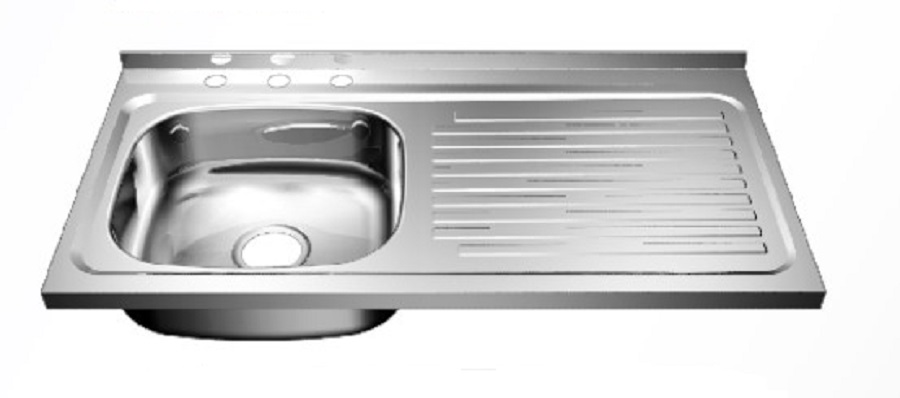 FREGAD A/INOX 100x50 PONC/IZQ 3 HUEC: