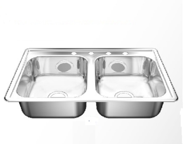 FREGAD A/INOX 2 PONC 84x53 LUJO 4HUE: