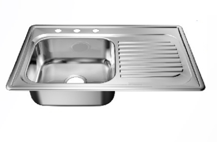 FREGAD A/INOX 84 x53 PONCH/DER 3HUEC: