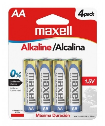 PILA ALCALINA AA x 4 MAXELL:
