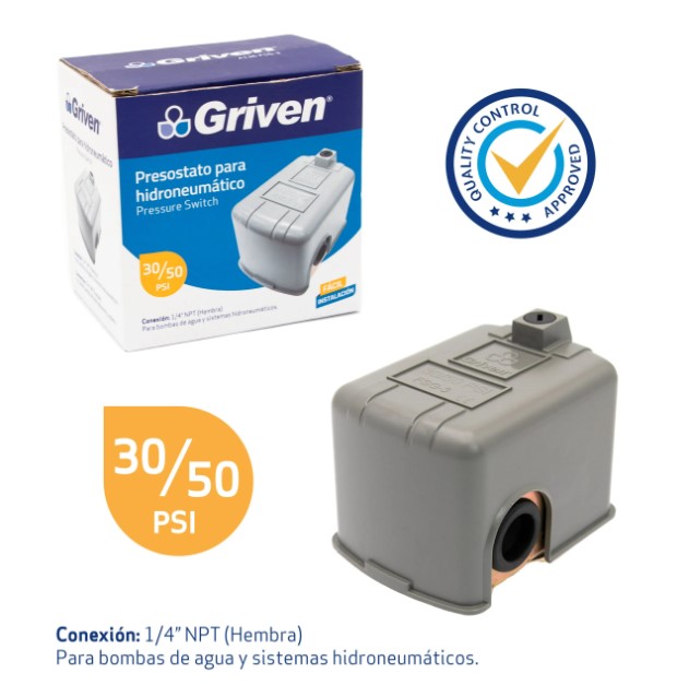 PRESOSTATO GRIVEN 30/50 PSI: