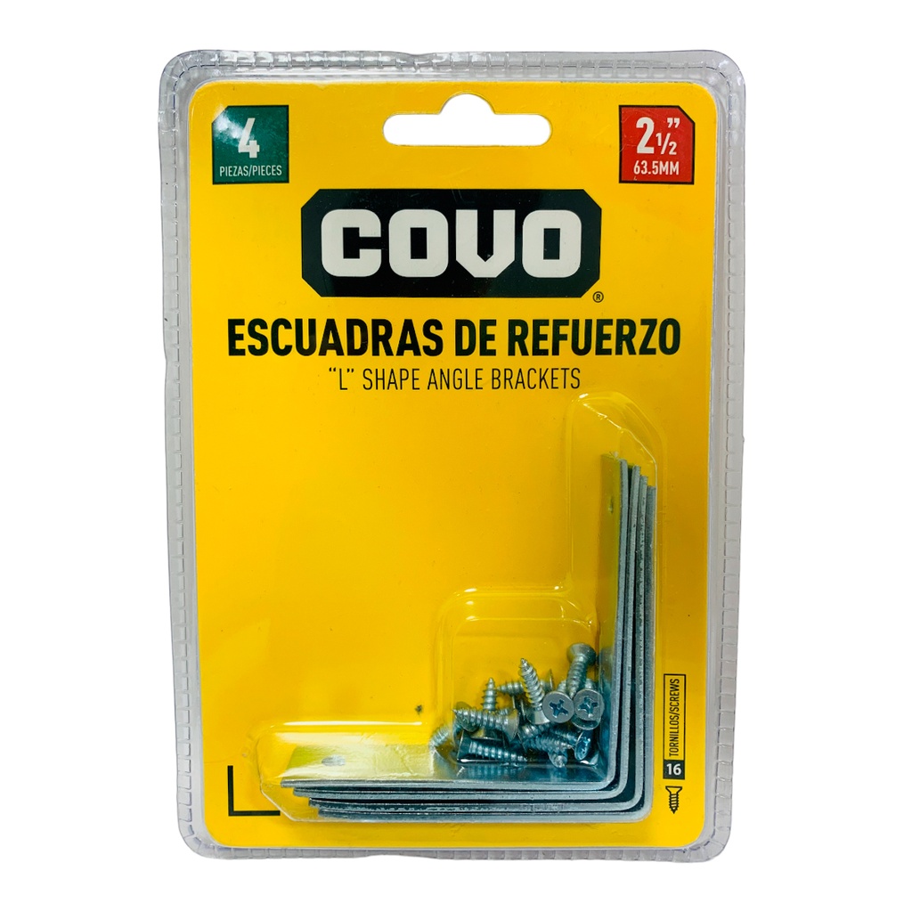 ANGULO DE REFUERZO 2.1/2" C/TORN COVO: