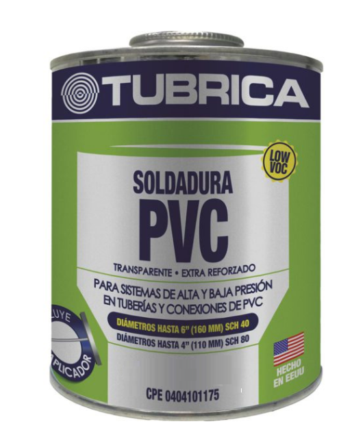 1/16 PEGA PVC VERDE TUBRICA: