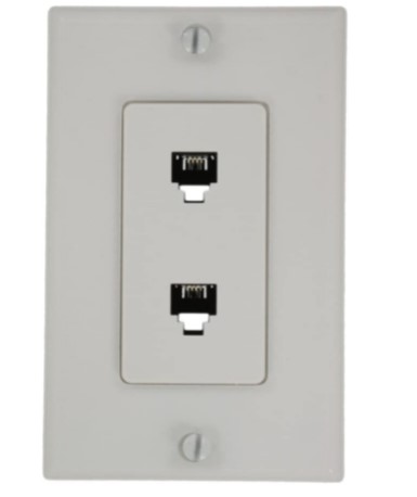 TOMA P/TELEF EMP DOBLE LEVITON DECOR: