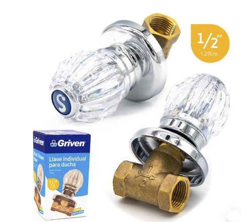 LLAVE DUCHA POMO ACRILICO GRIVEN 