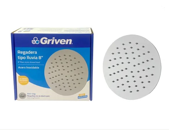 REGAD REDONDA SATINADA 8" GRIVEN