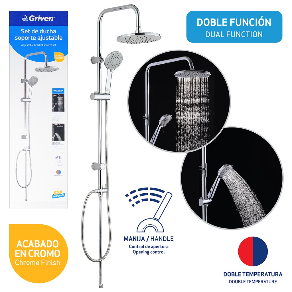 SET DE DUCHA C/SOPORTE AJUST GRIVEN