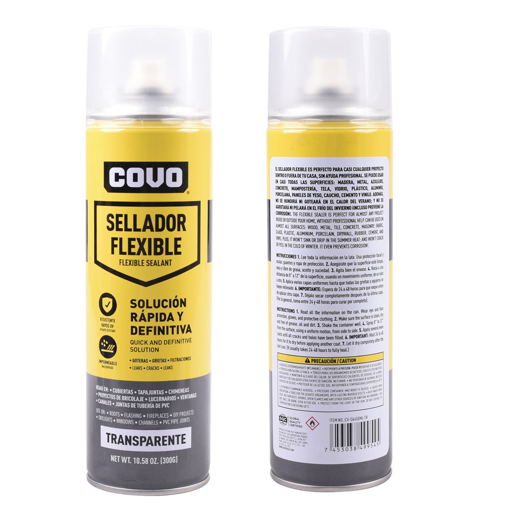 SELLADOR FLEXIBLE TRANSP 300gr COVO: