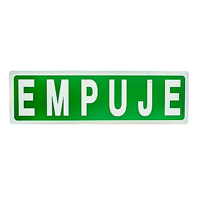 AVISO 20x06cms EMPUJE