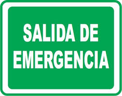 AVISO 20x15cms SALIDA DE EMERGENCIA