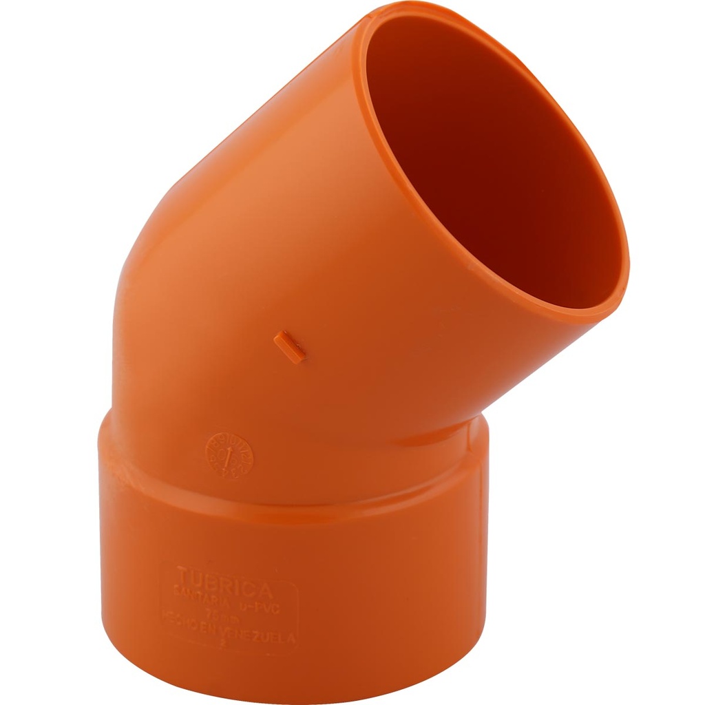 CODO AN 4"x 45 NARANJA (110mm)