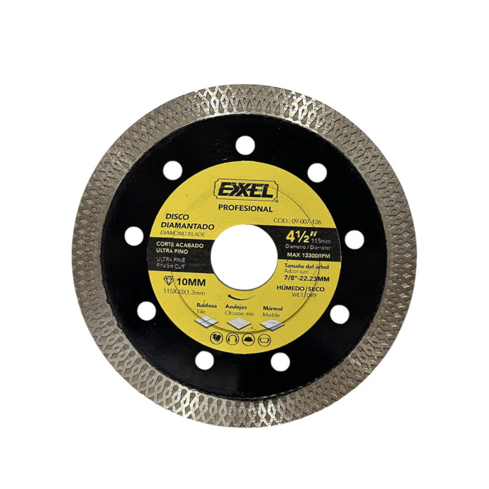 DISCO DIAMANT P/CERAMICA 4 1/2" EXXEL