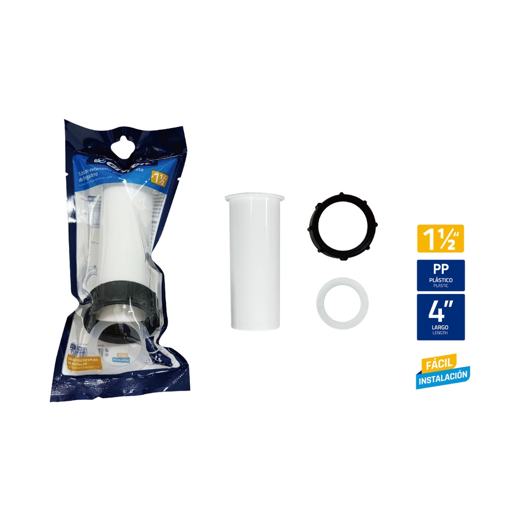EXT PLAST C/TUERCA 1 1/2"x4" GRIVEN: