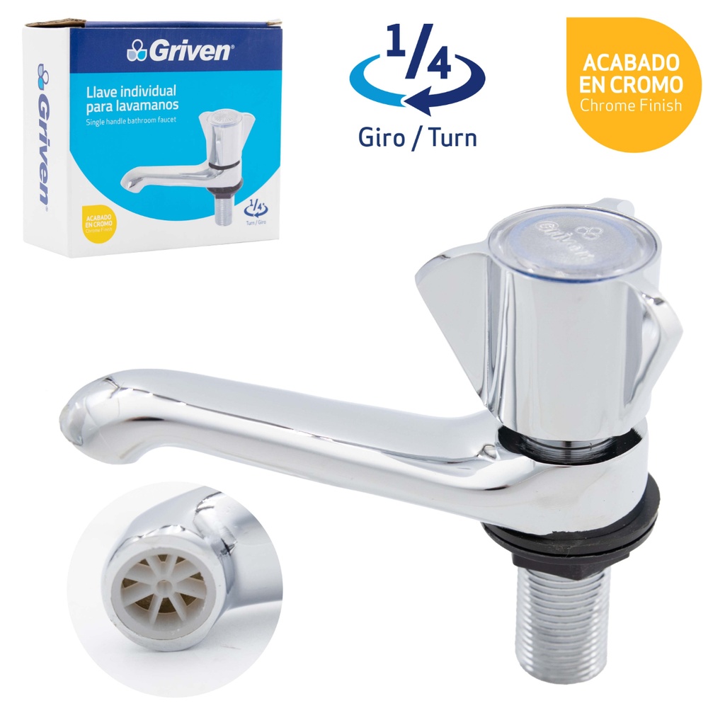 LLAVE LAV INDIV PLAST/CROM GRIVEN
