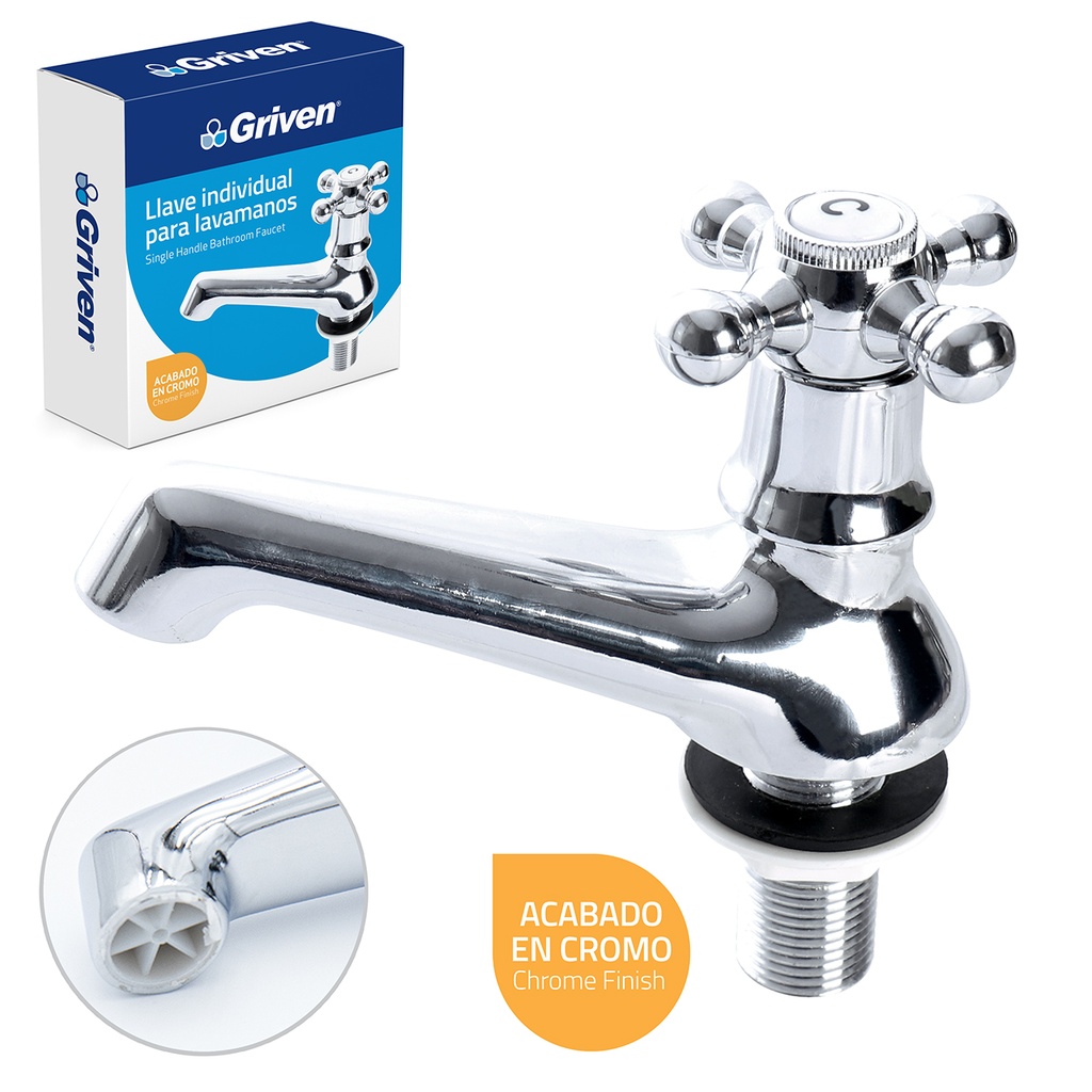 LLAVE LAV MONOMANDO METAL GRIVEN.: