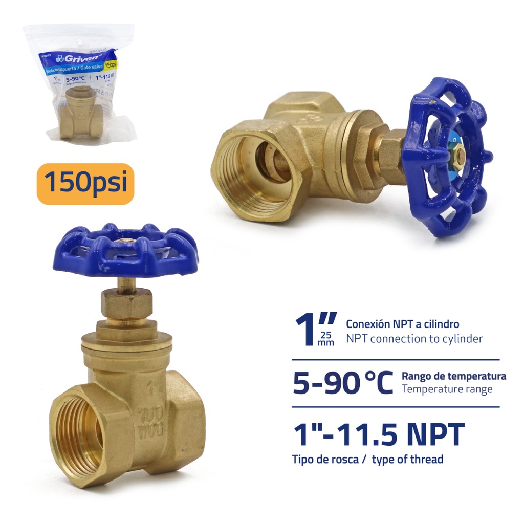 LLAVE P/COMP BRONCE 1" GRIVEN