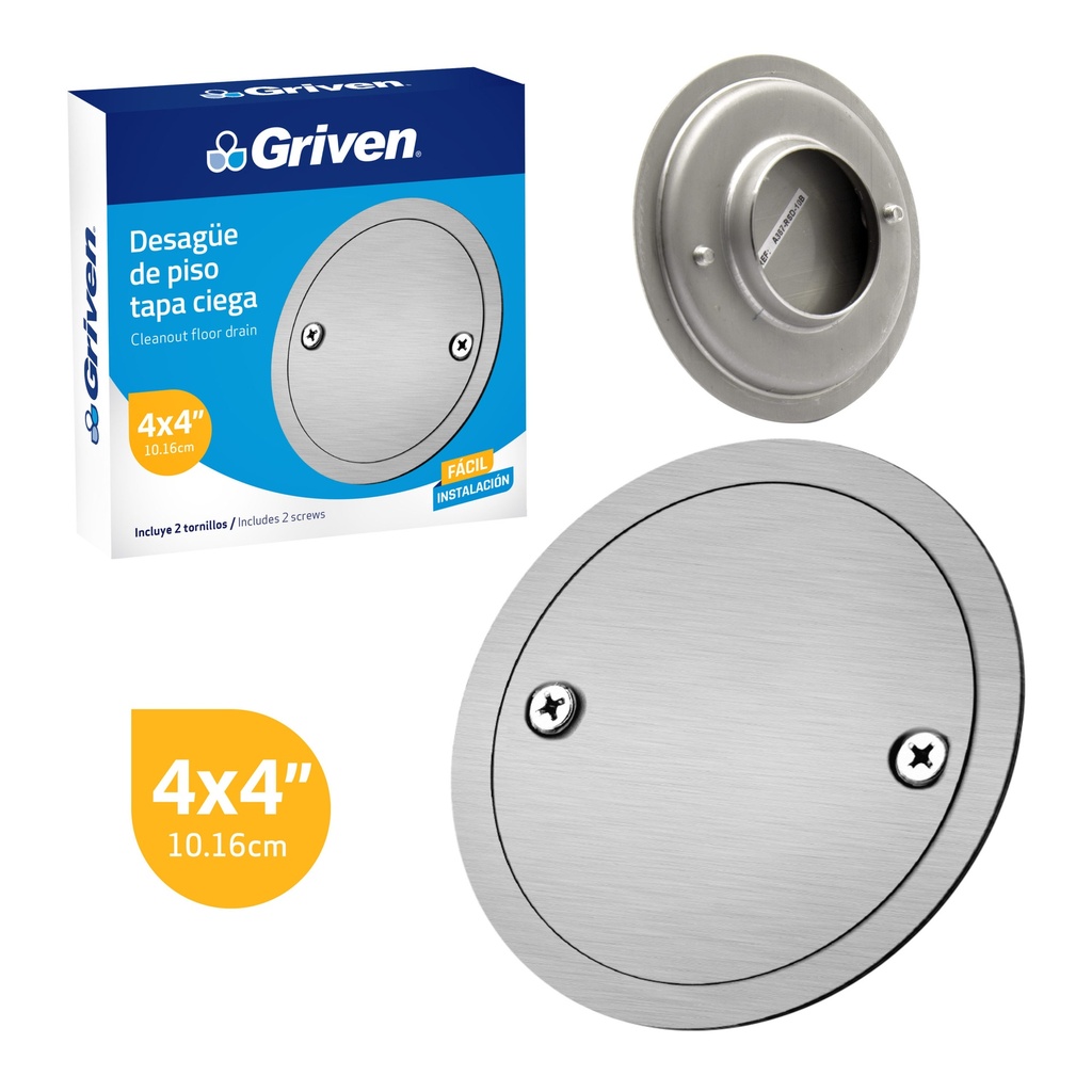 REJILLA 2" RED CIEGA ACERO INOX GRIVEN