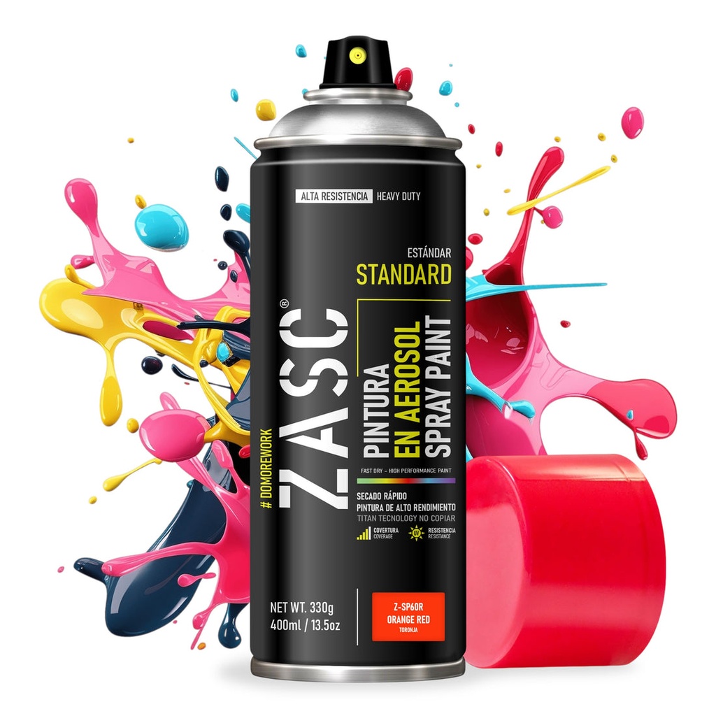SPRAY ZASC NARANJA ROJ PLOMO 400ml: