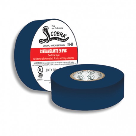 TEIPE COBRA 3/4" x 18 mtr AZUL: