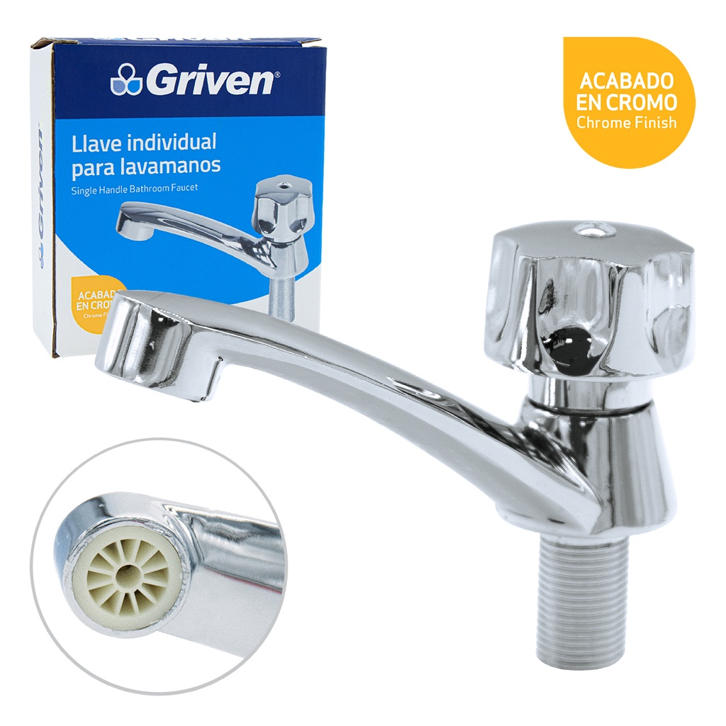 LLAVE LAVAMANOS INDIVIDUAL METALICA