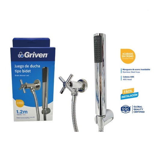 [020601] DUCHA TELEFONO 1.20Mtrs GRIVEN 8-749: