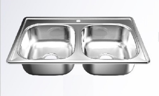 [024121] FREGAD A/INOX 2 PONC 84x53 LUJO 1HUE: