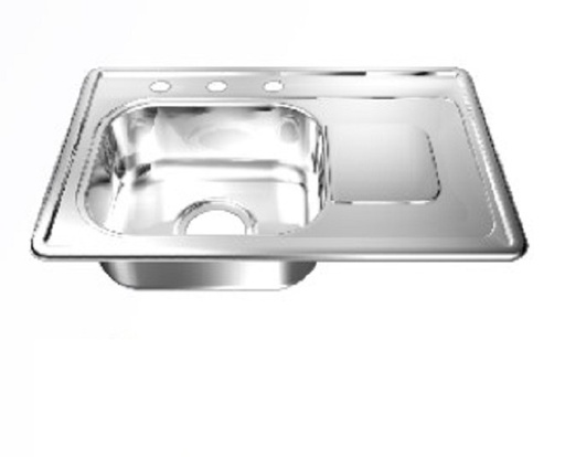 [024106-3] FREGAD A/INOX 60x40 PONCH/IZQ EMP 3H: