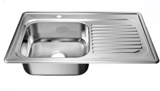 [024151] FREGAD A/INOX 80x40 EMPOT 1H DER: