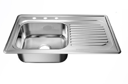 [024110-3] FREGAD A/INOX 84 x53 PONCH/DER 3HUEC: