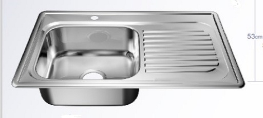 [024111] FREGAD A/INOX 84 x53 PONCH/IZQ 1HUEC:
