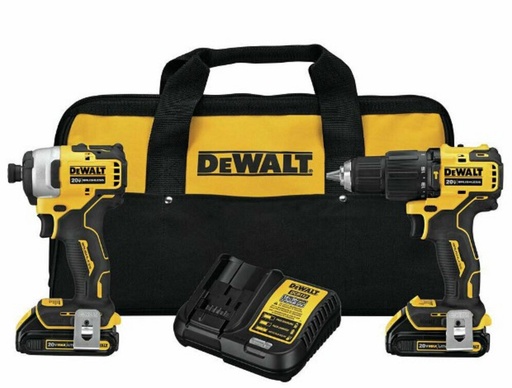 [DDCK279C2] JUEGO DeWALT ATOMIC TALADRO 1/2"+DES: