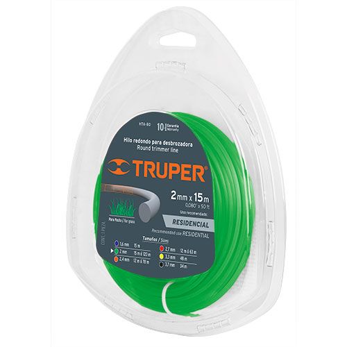 [T17606] NYLON DESMAL TRUPER VERDE 2mm x 15mts: