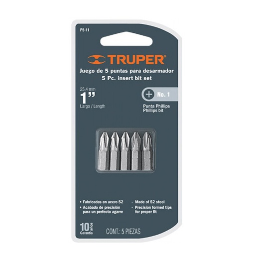 [T17776] PUNTAS DEST TRUPER ESTRIA # 1 x 1":
