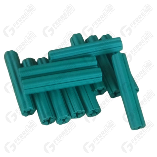 [123112] RAMPLUG PLAS VERDExBOLSA 1/4" 100 unid