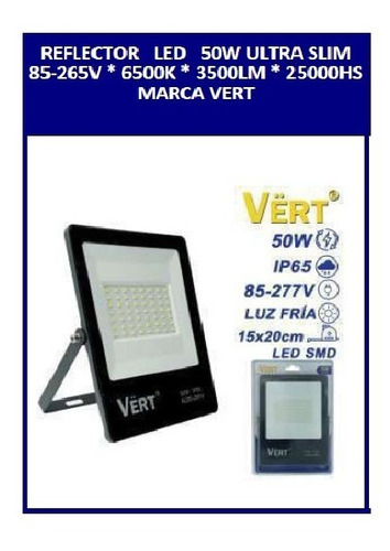 [038892] REFLEC LED VERT  50W 85-265V 6500K|+0