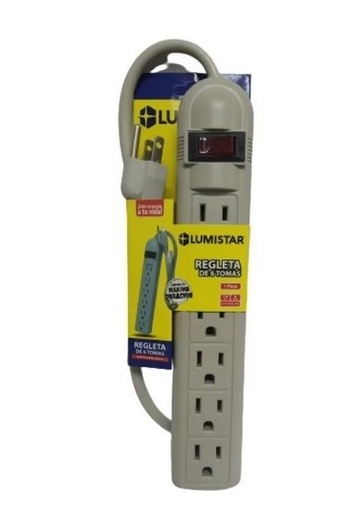 [036343] REGLETA ELECT LUMISTAR GRIS 6 TOMAS: