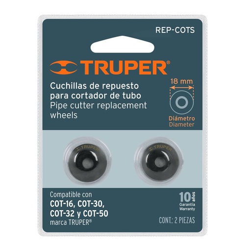 [T12862] REPUESTO TRUPER P/CORT. TUBO (2 REP):