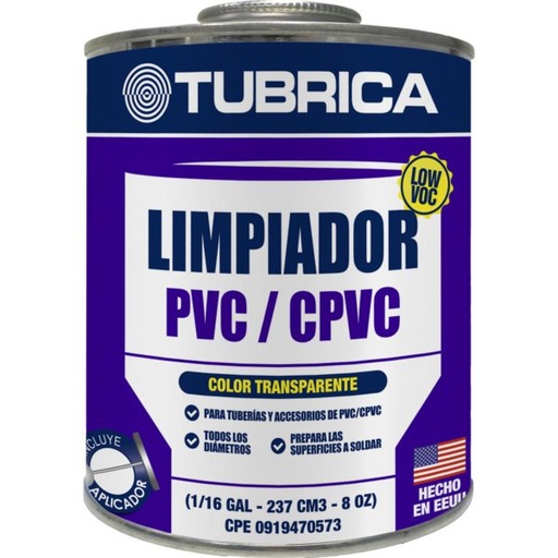 [110542] 1/16 LIMPIADOR PVC/CPVC PURPURA TUBRICA: