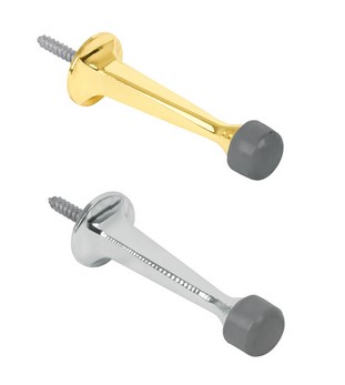 [T43787] TOPE PUERTA HERMEX RECTO CROMADO: