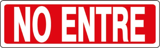 [013020] AVISO 20x06cms NO ENTRE