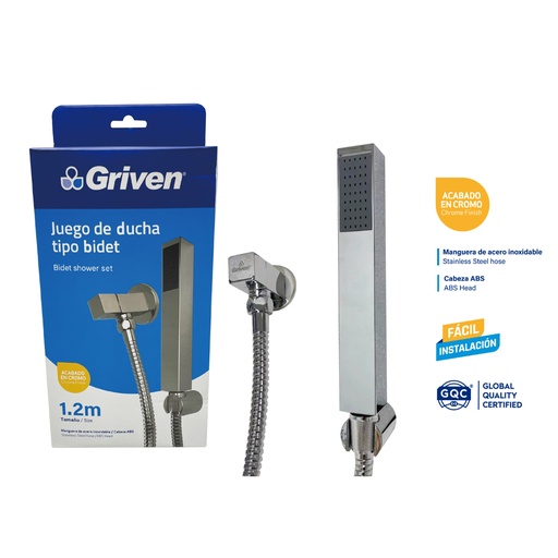 [021418] DUCHA TELEFONO T/BIDET CROM GRIVEN: