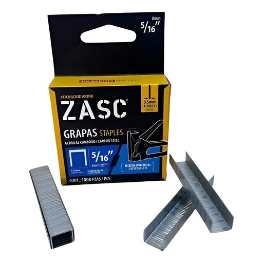 [121535] GRAPA PLANA 1/4" (1000 unid) ZASC: